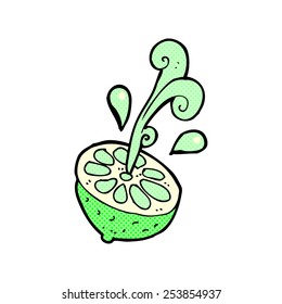 retro comic book style cartoon fresh lime