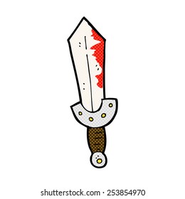 caricatura estilo libro de historietas retro viciando espada
