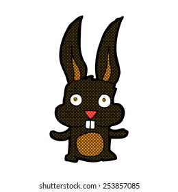 retro comic book style cartoon rabbit