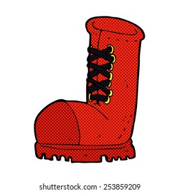 Retro-Comicbuch-Stil Cartoon alte Arbeit Stiefel