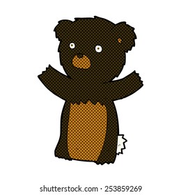 historieta de estilo retro caricatura de oso negro