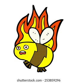 retro comic book style cartoon bee