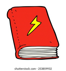 libro de historietas retro caricatura libro de hechizos mágicos