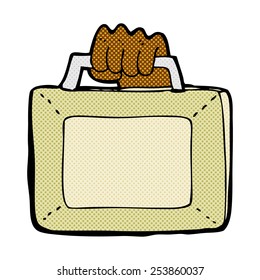 Retro-Comicbuchstil-Cartoon-Aktenkoffer
