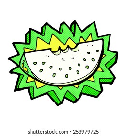 historieta estilo retro dibujos animados melon slice
