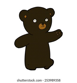 historieta de estilo retro caricatura de oso negro