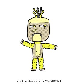 robot de ondear dibujos animados estilo historieta retro