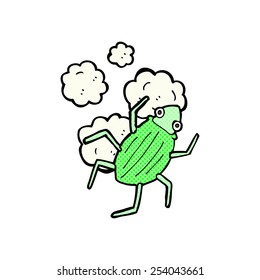 retro comic book style cartoon bug