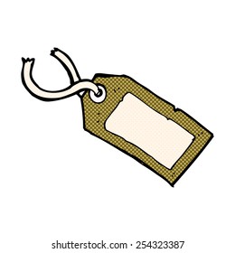 etiqueta de equipaje de dibujos animados estilo libro de historietas retro