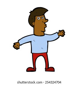 caricatura del estilo de un libro de historietas retro hombre preocupado