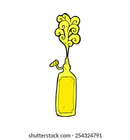 retro comic book style cartoon mustard bottle