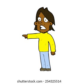 retro comic book style cartoon surprised man