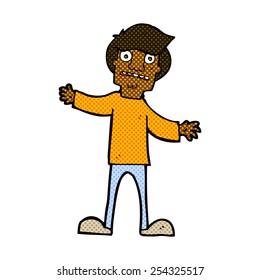 retro comic book style cartoon surprised man