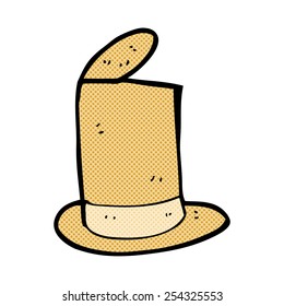 caricatura estilo libro de historietas retro sombrero antiguo top