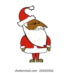 retro comic book style cartoon santa claus