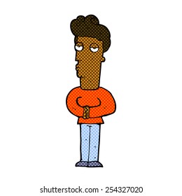 Retro-Comicbuch-Stil Cartoon arrogant Mann
