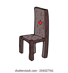 retro comic book style cartoon old chair