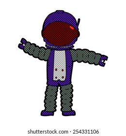 astronauta de historietas retro