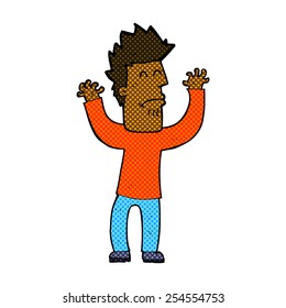 historieta retro tipo caricatura hombre estresado