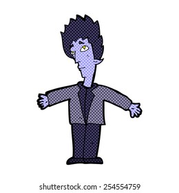 Retro Comicbuch Stil Cartoon Vampire Mann