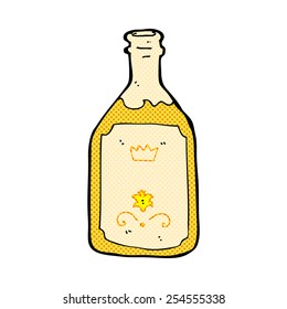 retro comic book style cartoon drinks bottle