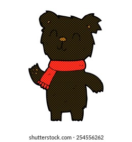 dibujo animado estilo libro de historietas retro lindo oso negro