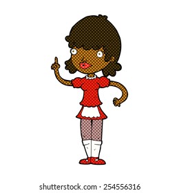 criada de dibujos animados estilo libro de historietas retro