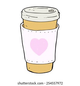 Retro-Comicbuch-Stil Cartoon Ich liebe Kaffee-Tasse