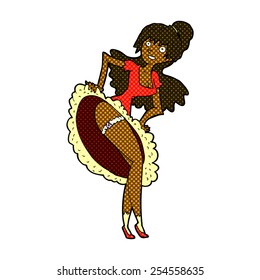 retro comic book style cartoon flamenco dancer
