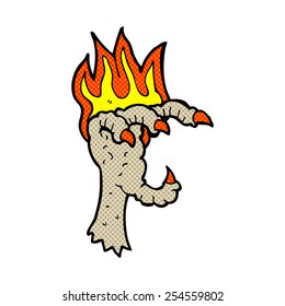 retro comic book style cartoon spooky claw