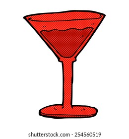 cóctel de dibujos animados estilo libro de historietas retro