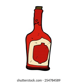 retro estilo libro de historietas botella de ron