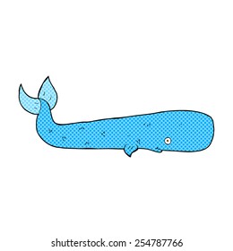 caricatura estilo libro de historietas retro ballena