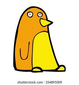 pájaro de dibujos animados estilo libro de historietas retro