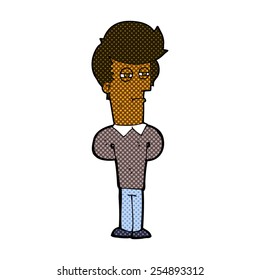 caricatura estilo libro de historietas retro hombre harto