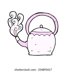 retro comic book style cartoon tea pot