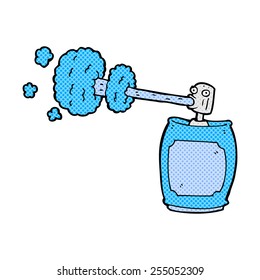 retro comic book style cartoon spray can