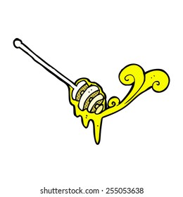 retro comic book style cartoon honey stick