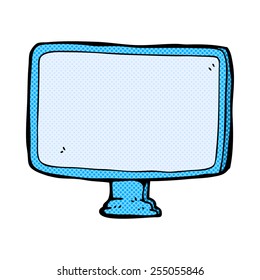 retro comic book style cartoon computer screen