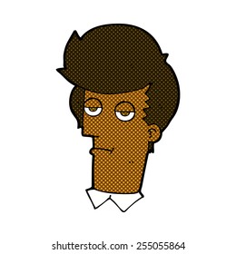 retro comic book style cartoon bored man