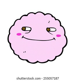 Cartoon-Happy Cloud im Retro-Comic-Stil