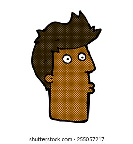 Retro Comic-Cartoon überrascht Mann