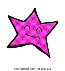 retro comic book style cartoon star character