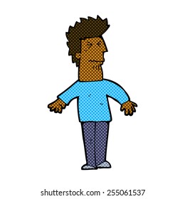 retro comic book style cartoon stressed man