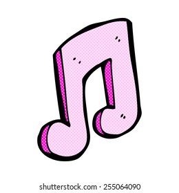 retro comic book style cartoon musical note