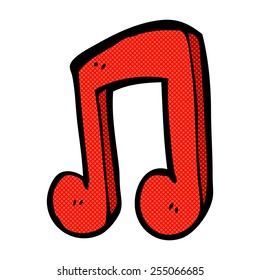 nota musical de historieta de estilo retro