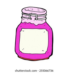 retro comic book style cartoon kitchen jar