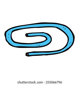 retro comic book style cartoon paperclip