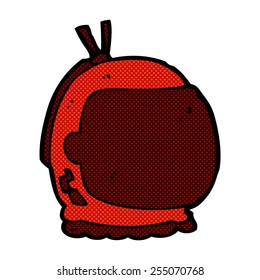 retro comic book style cartoon astronaut helmet