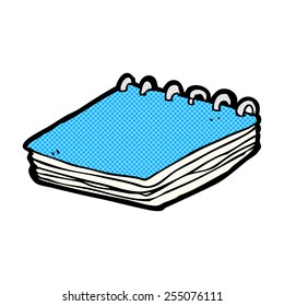 retro comic book style cartoon notepad